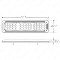 LED Autolamps Stop Tail Indicator Reverse Light 96 LED Lamp LHS 7 Pin Plug Bulk