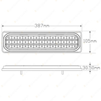 LED Autolamps Stop Tail Reverse Light Sequential Indicator 99 LED Lamp LHS Bulk