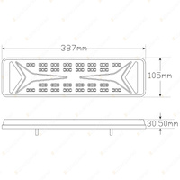 LED Autolamps LHS Stop Tail Indicator Reverse Light Multivolt Bulk