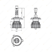 LED Autolamps H4 LED HeadLight High/Low Beam 9x3 Watts/Cluster Twin Blister