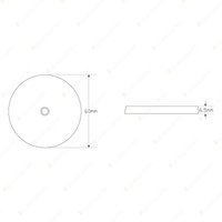 LED Autolamps Amber Round Reflector 60mm Round Screw Mount Twin Blister