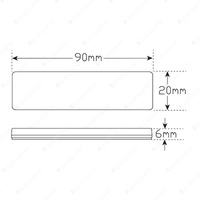 LED Autolamps Red Reflex Reflector with 3M Tape Truck Caravan Twin Blister