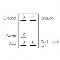 Narva 12/24V Led Illuminated Sealed Rocker Switch W/ Driving Lights Symbol