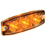 Narva High Powered Low Profile L.E.D Warning Light Amber - 3 X 1 Watt L.E.Ds