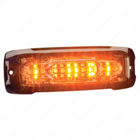 Narva High Powered Low Profile Warning Light Amber 6X1W w/ Multi Flash Patterns