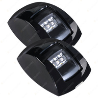 Narva 9-33V 1 Nautical Mile LED Port & Starboard Lamps Black With Clear Lenses