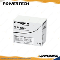 Powertech Lithium LiFePO4 Battery Deep Cycle BMS 12.8V 120Ah Camping Power