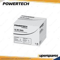 Powertech Lithium LiFePO4 Battery Deep Cycle BMS 12.8V 25Ah Camping Power