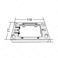 Projecta White 16mm Mounting Block for Switches and GPO's Multiple Fixings