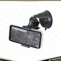 Pro-Kit Phone & Navigator Holder with Base Spring Jaw Suction Grip Padded Clamps