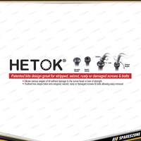 11 Pcs of PK Tool Hetok Hex Bits Socket Set - Patented Bits Design S2 Steel