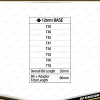 9 Pcs of PK Tool 1/2 Inch Drive Impact Star Bit Set with Adaptors - Cr-Mo