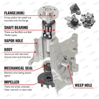 Protex Gold Water Pump for Fairiane NC NF NL Falcon EB ED EF EL XH LTD DC DF DL