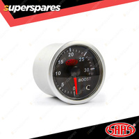 SAAS Streetline Diesel Turbo Boost Gauge 0-30 psi 52mm Black Street Series