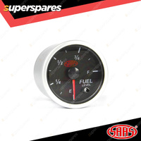 SAAS Electronic Fuel Level Gauge 52mm Black Face Streetline Series