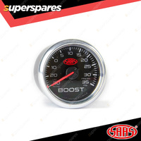 SAAS Electronic Boost Gauge 30inHg-35psi 52mm Black Muscle Series 3