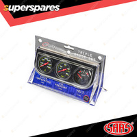 SAAS Triple Gauge Set Mechanical - Water Temperature/Oil Pressure/Volt