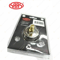 SAAS Fuel Pressure Gauge 0 - 100 Psi Liquid Filled 41mm White Face