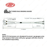 SAAS Gauge Quick Fit Power Harness Plug and Play for Trax Gauges SGH6001