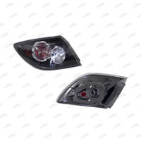 Superspares Left Outer Tail Light for Mazda 3 Hatchback BK Black/Clear/Red