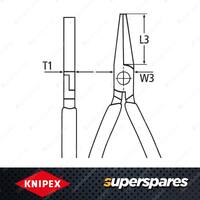 Knipex Flat Nose Plier - 160mm Short Wide Jaws with Chrome-plated Pliers & Head