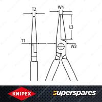 Knipex Relay Adjusting Plier - 135mm with Flat Concave & Pointed Jaws