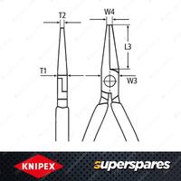 Knipex Mechanics Plier - Length 200mm with Straight Half-round Jaws