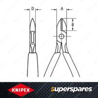 Knipex Electronics Diagonal Cutter - Length 115mm Round Head without Bevel