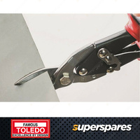 Toledo Aviation Cutting Snip - Left Cut Red color Handle 250mm Length