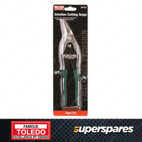 Toledo Aviation Cutting Snip - Right Cut Green Handle 250mm Length