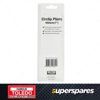 Toledo Circlip Plier - PVC Dipped Handle - Internal Straight Tip 180mm 7" Length