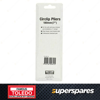 Toledo Circlip Plier - PVC Dipped Handle - External Straight Tip 180mm 7" Length