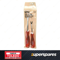 Toledo 2pc of Trim Clip Remover Set Plastic handle & steel body Made in Japan