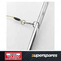 Toledo Security Spring Hook Safety Lanyard S/S coil PU coated- 3kg 1600mm Length