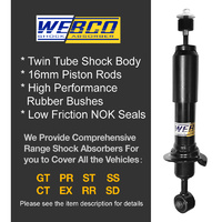 Rear Webco Shock Absorbers Raised King Springs for Volkswagen Amarok 11-23