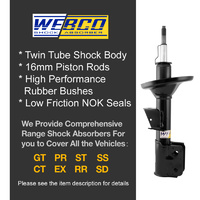 Front Webco Shock Absorbers Raised King Springs for HOLDEN COMMODORE WAGON VZ