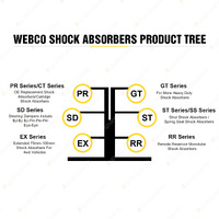 Front Rear Webco Shock Absorbers Raised Spring for Mitsubishi Outlander ZG 06-09