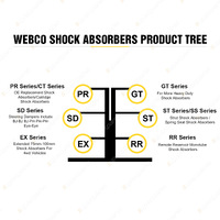 F + R Webco Shock Absorbers Lovells HD Raised Spring for Toyota Prado 120 V6 SWB
