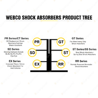 Front Webco Shock Absorbers Raised Springs for Commodore VR VS Sedan Stretched