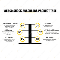 Rear Webco Shock Absorbers Lovells Raised Spring for MITSUBISHI Pajero NF NG LWB