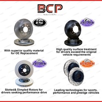 BCP Front + Rear Slotted & Dimpled Disc Brake Rotors for Chevrolet Camaro 68-69