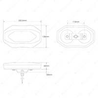 LED Autolamps Amber Emergency Minibar Light 30 LED Warning Lamp Single Box