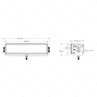 LED Autolamps 10" Low Beam LED Light Bar 11-32 Volt 1000lm Effective Single Box