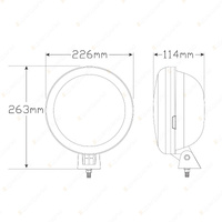 LED Autolamps Driving Light Cool White Lamp 226mm Round Spotlights Twin Blister