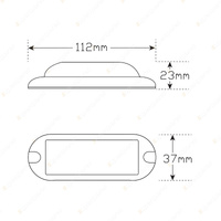 LED Autolamps White Emergency Warning Light 3 LED Flashing Lamp 12-24V Blister