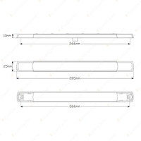 LED Autolamps Front Indicator Light Chrome Bezel 12V 16 LED Lamp Single Blister