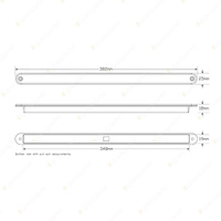 LED Autolamps Sequential Indicator Strip Light 12V Clear Lens Recessed Mount