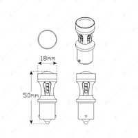 LED Autolamps Bayonet Amber Indicator Bulb 12-24V CANBUS Compatible Blister