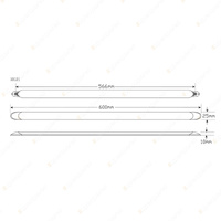 LED Autolamps Interior Lamp Strip Light Clear Lens 24V 121 SMD Single Blister