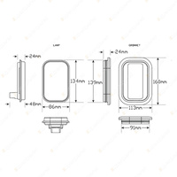 LED Autolamps White Reverse Light with Grommet and Plug 20 LED Lamp Blister